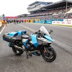 Le Mans demonstration of Kawasaki HySE hydrogen motorcycle