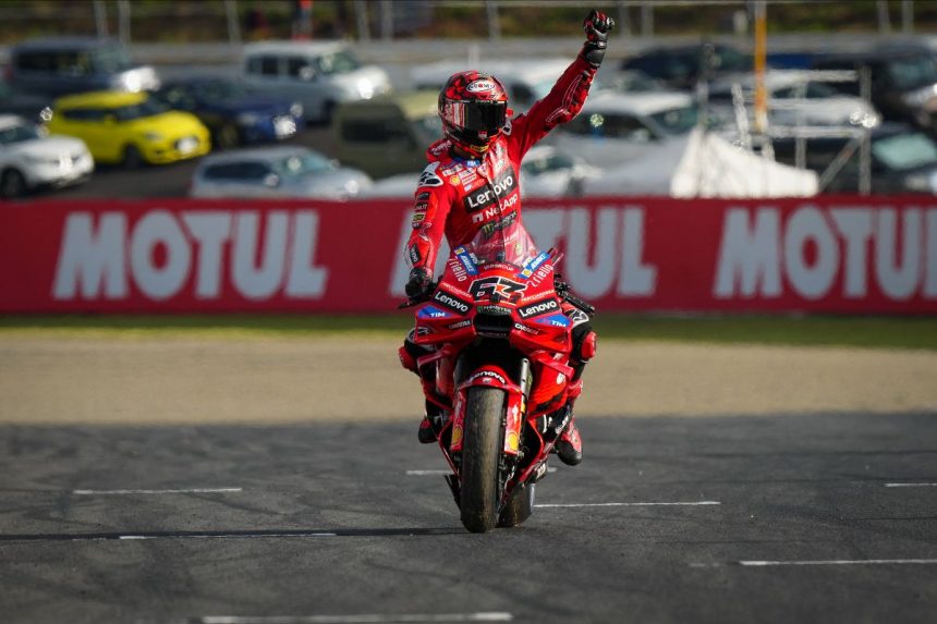 MotoGP: Bagnaia takes stunning Sprint win as Marc Marquez strides towards title