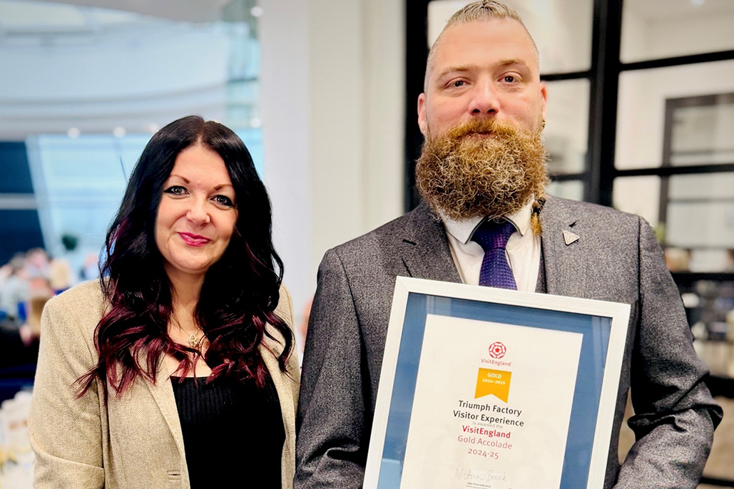 Triumph Factory Visitor Experience Crowned Gold Winner In Visit England Accolades