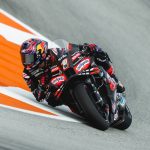 Jorge Martin onboard the Aprilia MotoGP bike