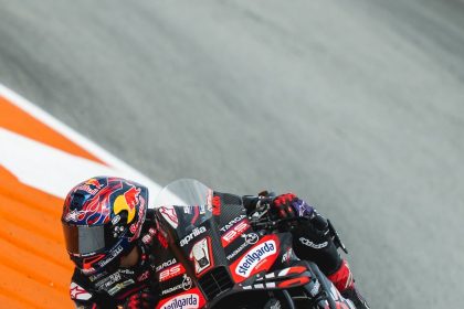 Jorge Martin onboard the Aprilia MotoGP bike