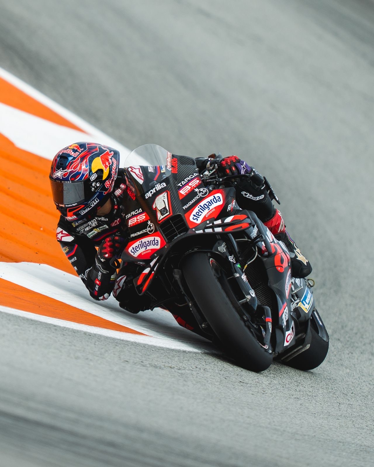 Jorge Martin onboard the Aprilia MotoGP bike