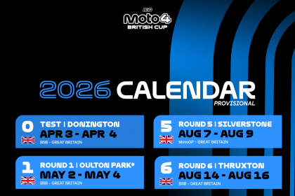 2026 R&g Moto4 British Cup Calendar Released
