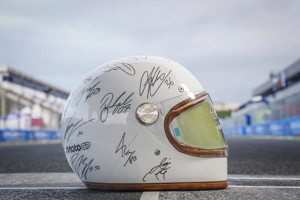 Custom Helmet Signed By Motogp Riders Stars In Bike Shed Show Auction To Support Two Wheels For Life