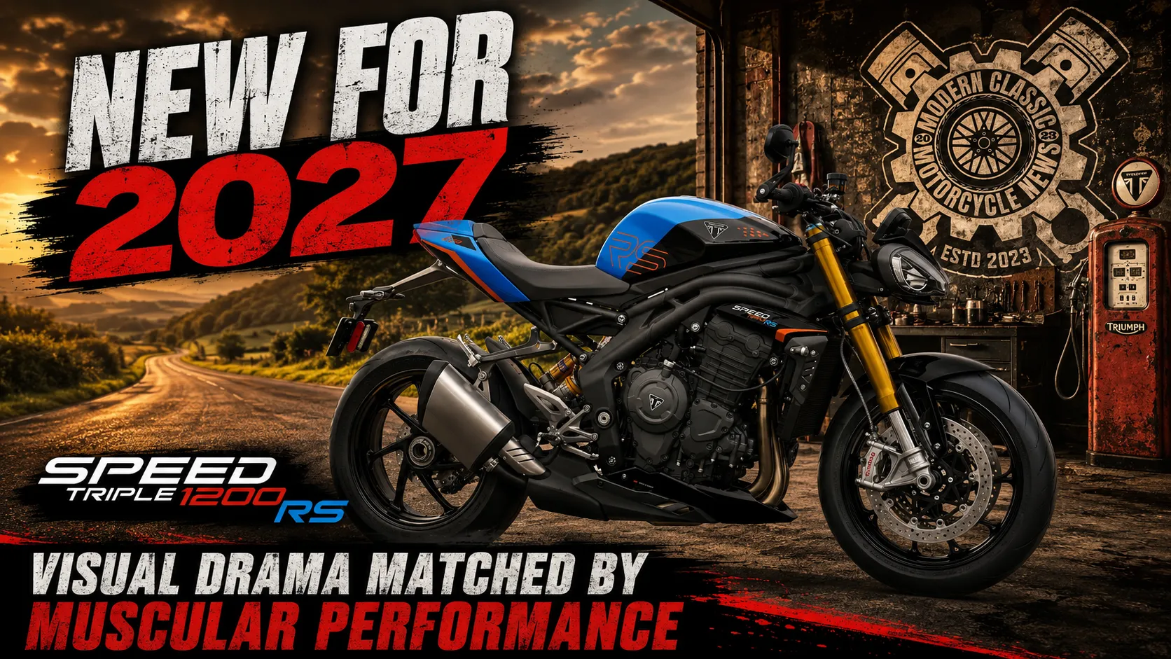 New For 2027: Triumph Speed Triple 1200 Rs Jet Black & Maui Blue