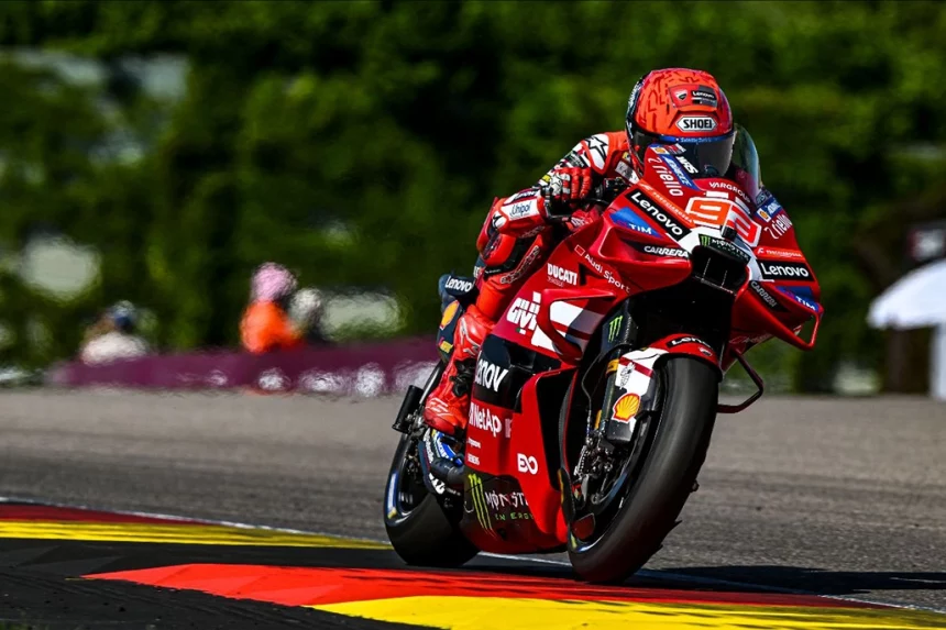 Motogp: Marc Marquez Earns Sachsenring Pole By 0.061s, Bezzecchi Crashes In Q2