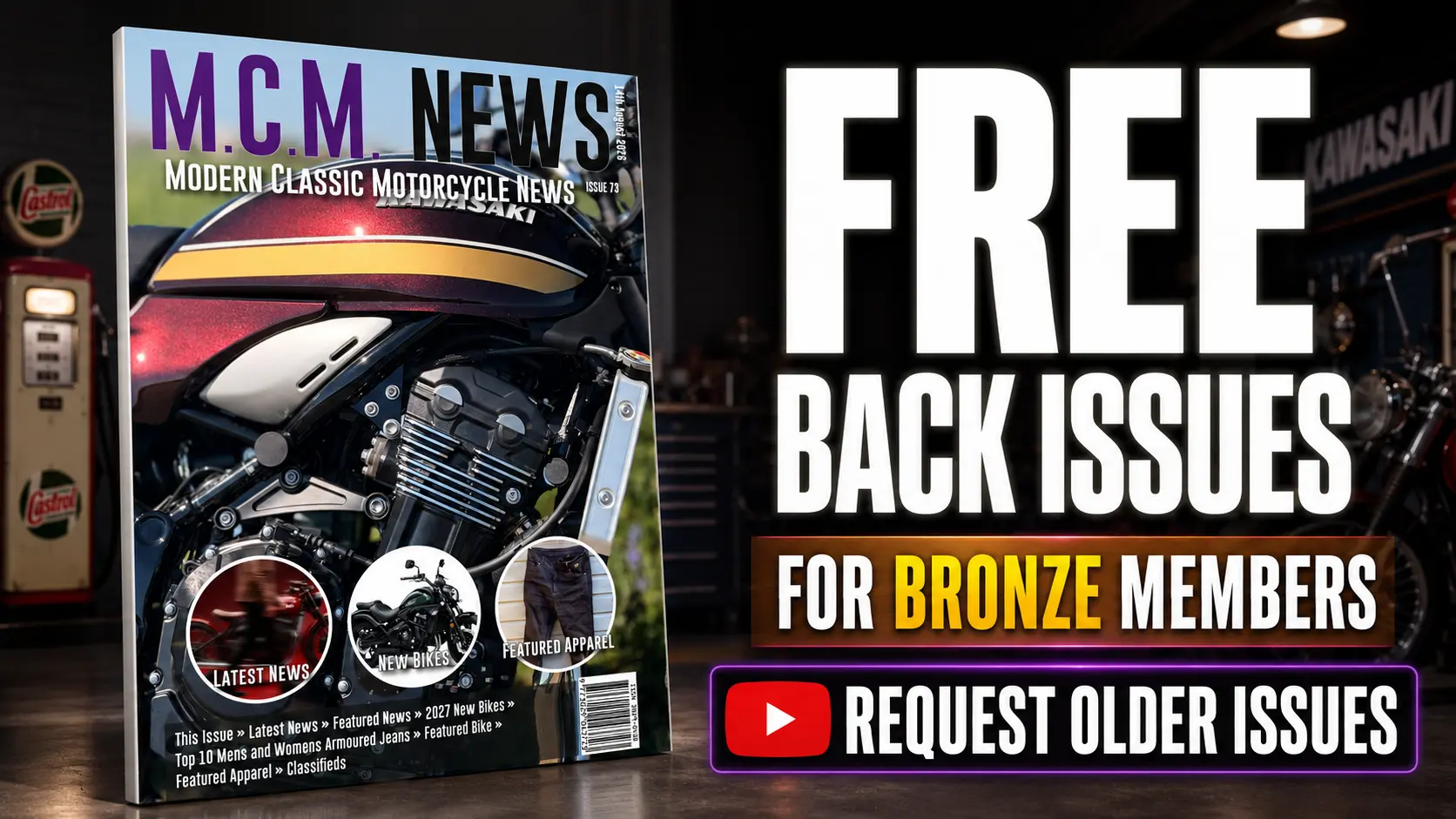 Free Modern Classic Motorcycle News Magazines Now Available For Bronze Youtube Members