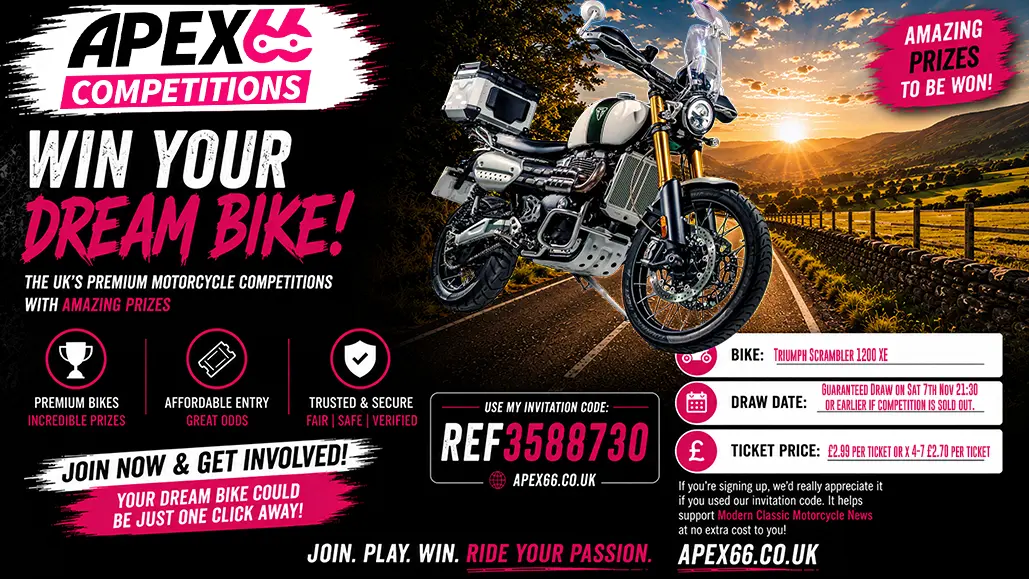 This Week's Featured Motorcycle Apex66 Competition | Triumph Scrambler 1200 Xe