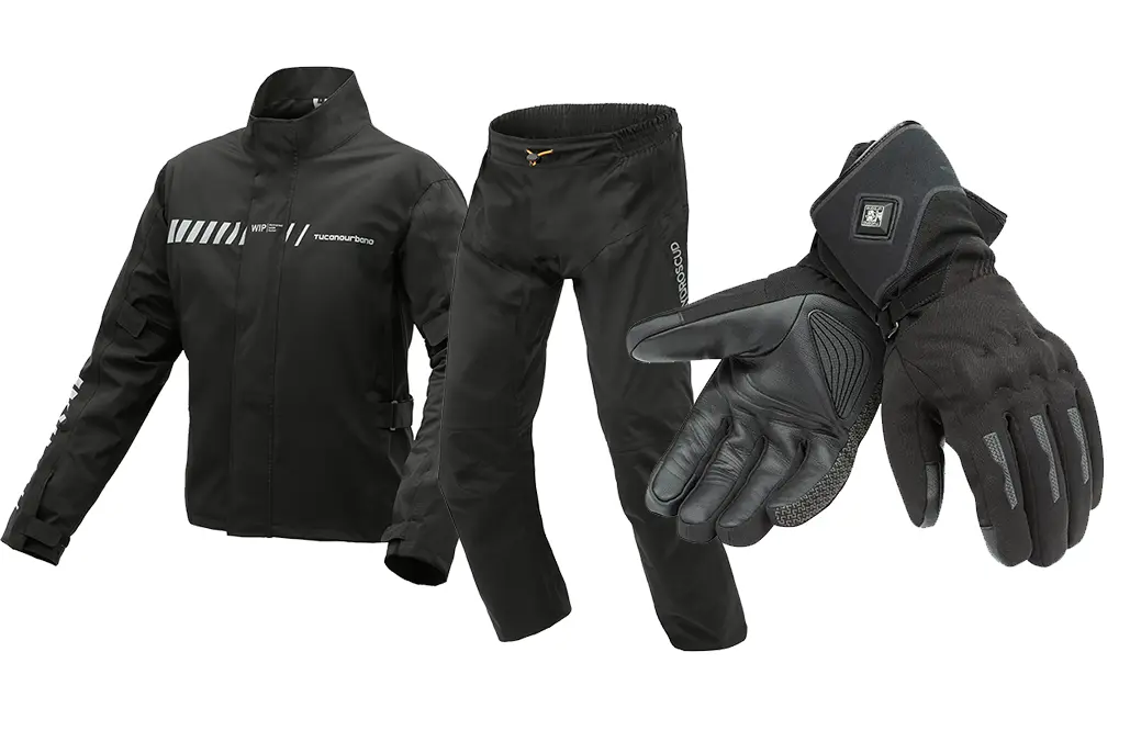 Tucano Urbano Diluvio Pro Jacket/trousers And Hydroscud Heated Gloves